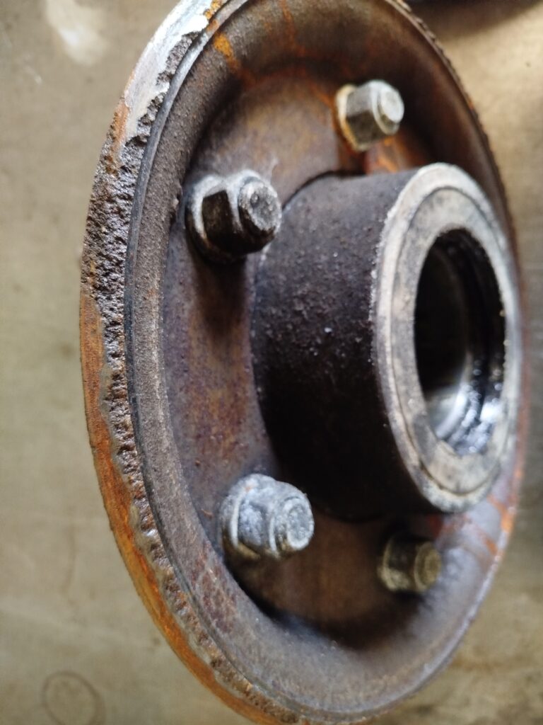 Detailaufnahme der Anschraubplatte